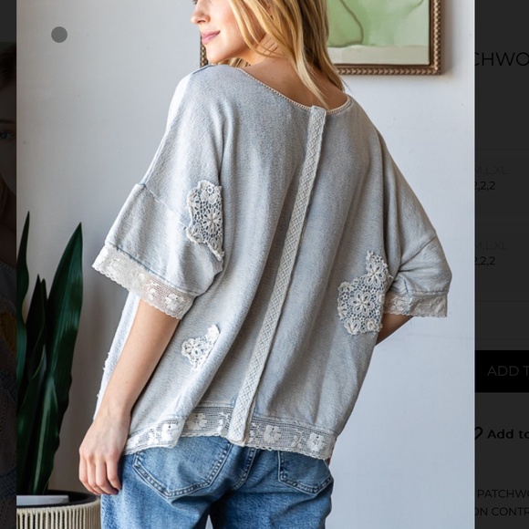 Oli and Hali Love Letter Patchwork Reversible Top SR6 - Picture 4 of 12